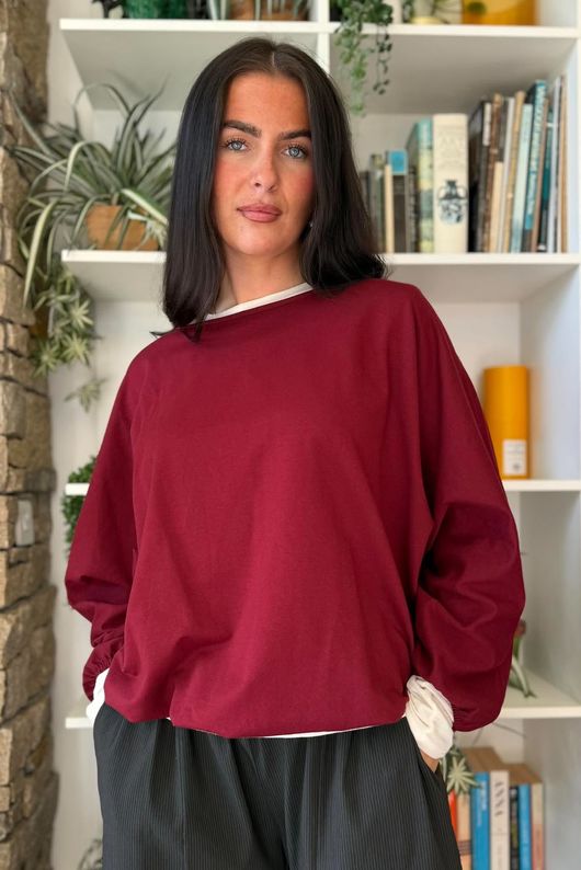 Salone Bubble Top Burgundy